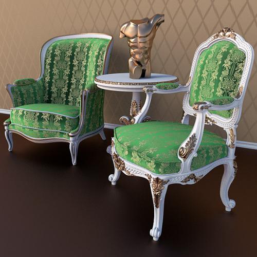 Antique Chairs set preview image
